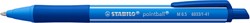 Balpen STABILO pointball colorful blauw 1 Stuk