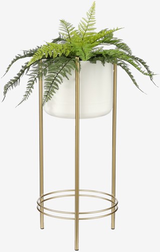 Kunstplant Mica Varen groen in pot Stan grijs 1 Stuk-1