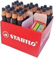 Whiteboardpotlood STABILO MARKdry incl 2 slijpers zwart classpack 30st-2
