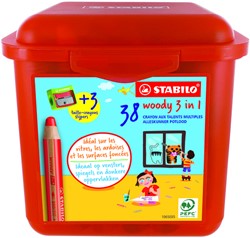 Kleurpotlood STABILO 882 woody 3 in 1 38st ass 38 Stuk
