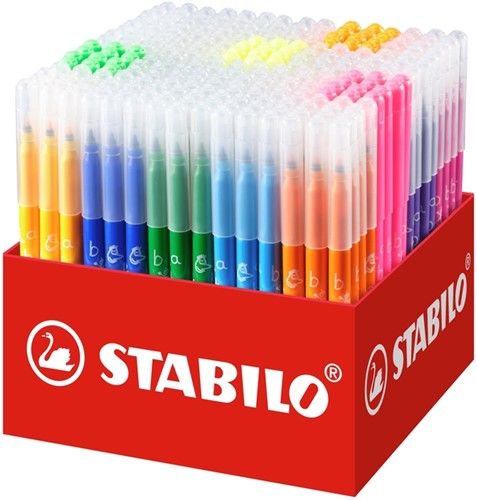 Viltstift STABILO Trio A-Z 378 240st assorti 240 Stuk-3