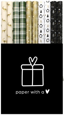 Inpakpapier Rotolux Winter Glow 200x70cm assorti 1 Rol