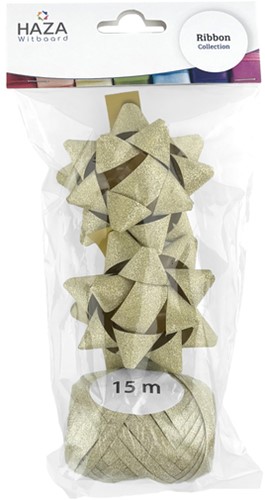 Polyband combi set glitter goud 1 ei 2 rozet 1 Set-2