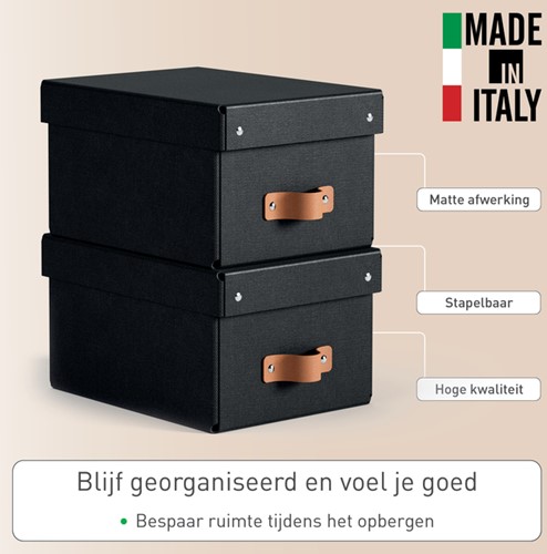 Opbergdoos Leitz Puro met deksel 7 liter set van 2 zwart-2