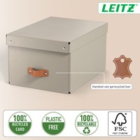 Opbergdoos Leitz Puro met deksel 17 liter set van 2 beige-3