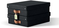 Opbergdoos Leitz Puro met deksel 8 liter set van 2 zwart