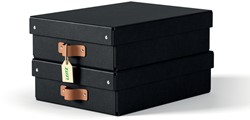 Opbergdoos Leitz Puro met deksel 8 liter set van 2 zwart