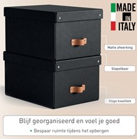 Opbergdoos Leitz Puro met deksel 17 liter set van 2 zwart-2