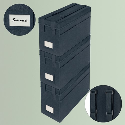 Opbergtas Leitz gestoffeerd met deksel grijs-3