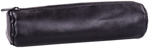 Pennenetui Oxford 22x6cm leer rond zwart 1 Stuk