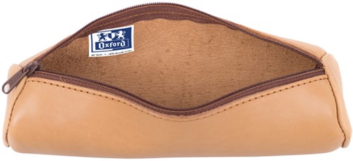 Pennenetui Oxford 22x6cm leer rond naturel 1 Stuk-2