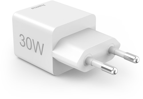 Oplader Hama USB-C/USB-A Mini PD 30W wit-2