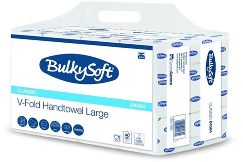 Handdoek BulkySoft Classic 12x250 vel 84584 12 pak