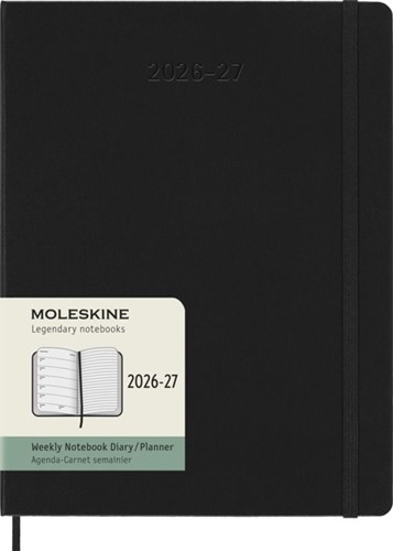 Agenda 2027 Moleskine 18M Planner Weekly 7dagen/1pagina xl hc black