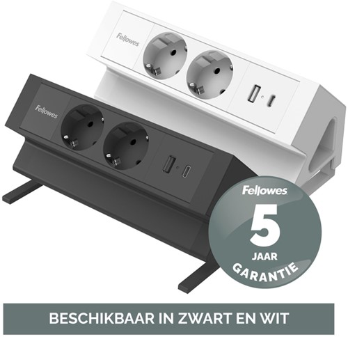 Stekkerdoos Fellowes PDF 2v incl USB A+C 2m wit 1 Stuk-3