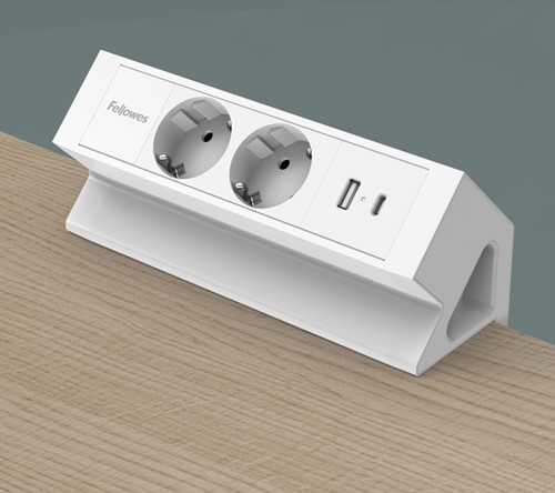 Stekkerdoos Fellowes PDF 2v incl USB A+C 2m wit 1 Stuk-3