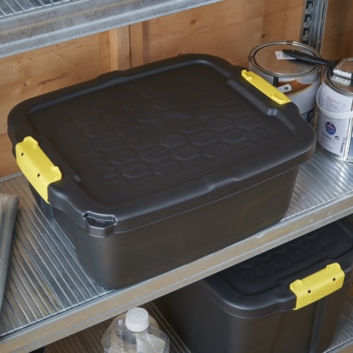 Opbergbox Bankers Box 24l met hndgr robuust zwart 1 Stuk-2