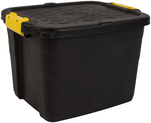 Opbergbox Bankers Box 42 liter met handgrepen robuust zwart