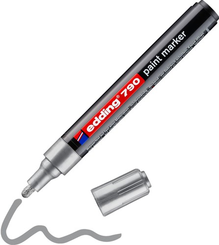 Paintmarker edding 790 alcoholbasis 2-3mm zilver 1 Stuk-2