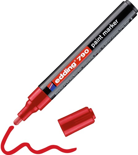 Paintmarker edding 790 alcoholbasis 2-3mm rood 1 Stuk-2