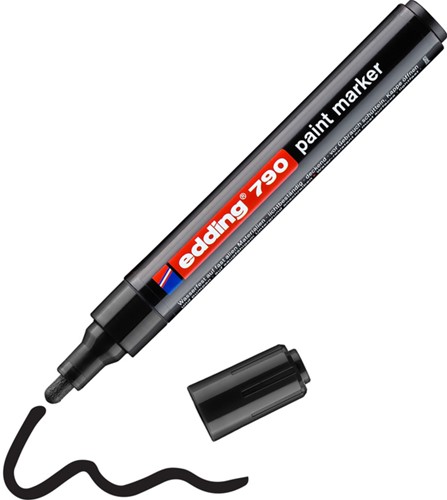 Paintmarker edding 790 alcoholbasis 2-3mm zwart 1 Stuk-2