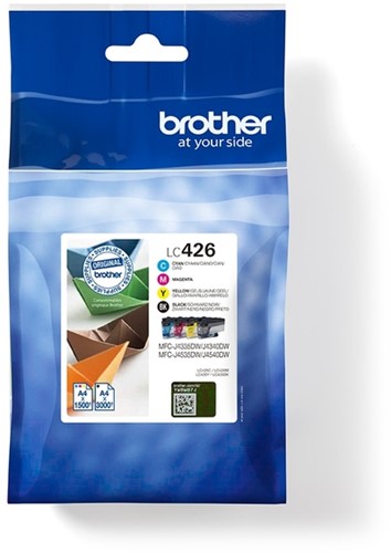 Inktcartridge Brother LC-426VAL zwart + 3 kleuren 1 Stuk