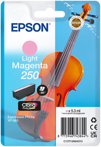 Inktcartridge Epson 250 T16N64 licht rood 1 Stuk
