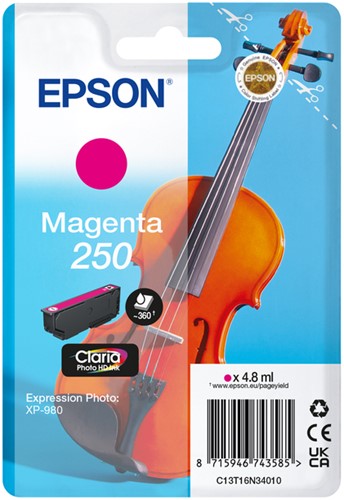 Inktcartridge Epson 250 T16N34 rood 1 Stuk