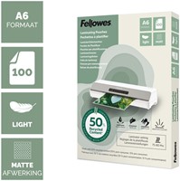 Lamineerhoes Fellowes A6 2x75micron recycled mat 100 Stuk-2