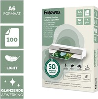 Lamineerhoes Fellowes A6 light gerecycled glans 100 Stuk-2