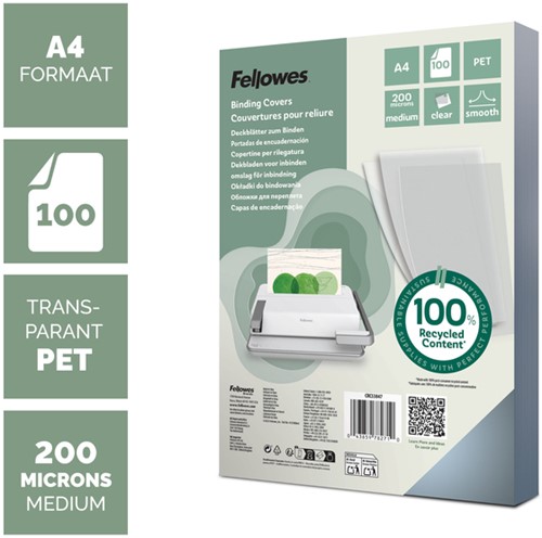 Voorblad Fellowes A4 PET 200micron 100 Stuk-2