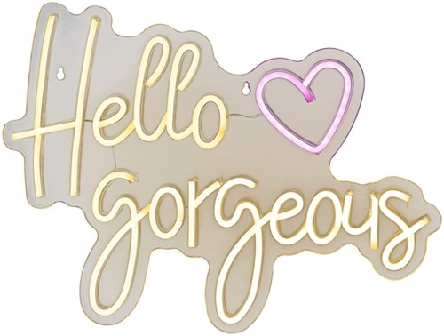 Ledbord Lumineo indoor USB Neon Hello Gorgeous 1 Stuk-2