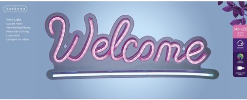 Ledbord Lumineo indoor USB Neon Welcome 1 Stuk