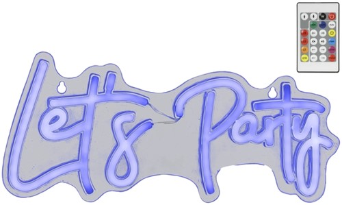 Ledbord Lumineo indoor USB Neon Let's Party 1 Stuk-3