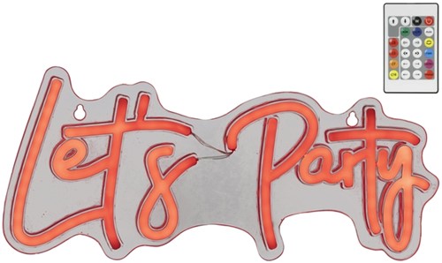 Ledbord Lumineo indoor USB Neon Let's Party 1 Stuk-2