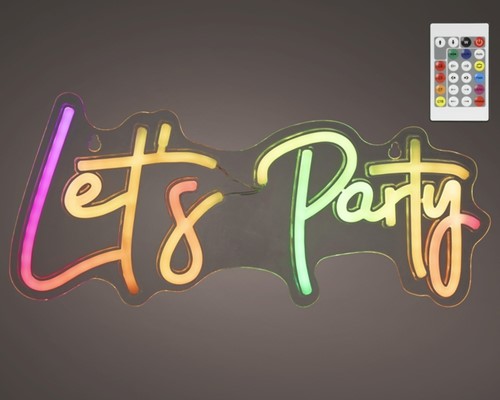 Ledbord Lumineo indoor USB Neon Let's Party 1 Stuk-3