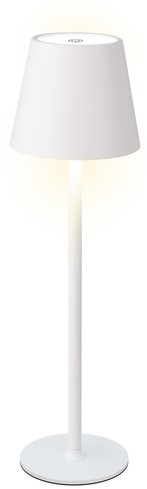 Tafellamp Lumineo led oplaadbaar steady buiten wit 1 Stuk