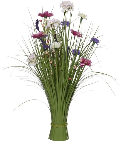 Kunstgras Everlands met bloemen 70cm assorti 1 Stuk