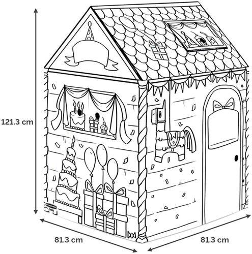 Kartonnen speelhuis Verjaardag XL Bankers Box Play 1 Stuk-2