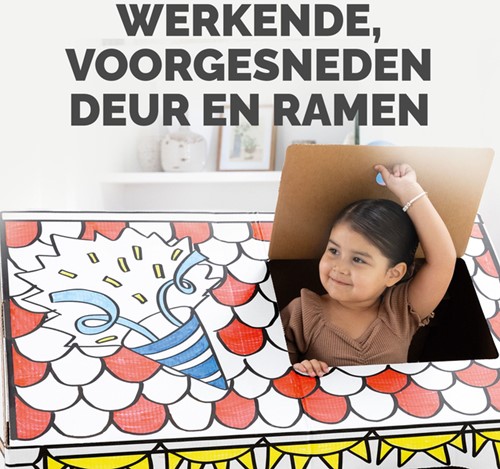 Kartonnen speelhuis Verjaardag XL Bankers Box Play 1 Stuk-3