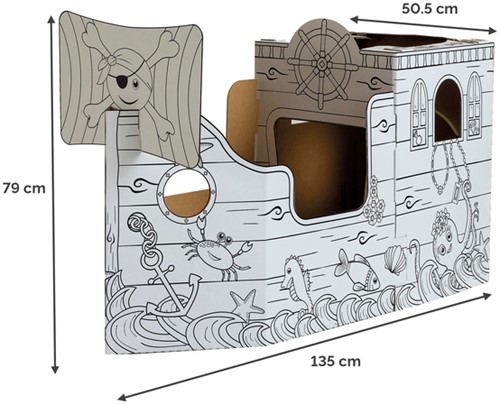 Kartonnen piratenschip XL Bankers Box Play 1 Stuk-2