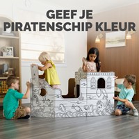 Kartonnen piratenschip XL Bankers Box Play 1 Stuk-1