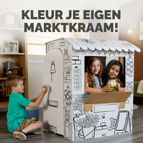 Kartonnen Marktkraam XL Bankers Box Play inkleurbaar-1