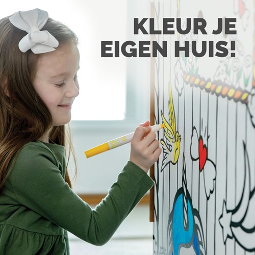 Kartonnen speelhuis XL Eenhoorn Bankers Box Play inkleurbaar-1