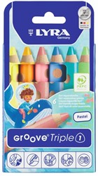 Kleurpotlood LYRA Groove Triple One 6st pastel 6 Stuk