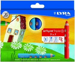 Kleurpotlood LYRA Groove Triple One 12 kleuren 12 Stuk