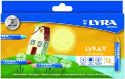 Waskrijt LYRA Lyrax Wax Giants 12 kleuren 12 Stuk