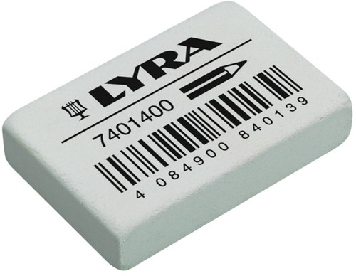 Gum LYRA India Rubber 40 stuks wit 40 Stuk