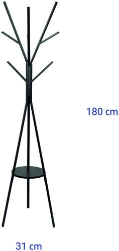 Kapstok MAUL Avalon staand 180cm zwart 1 Stuk-3