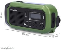 Noodradio Nedis DAB+ FM zonnepaneel 1 Stuk-1